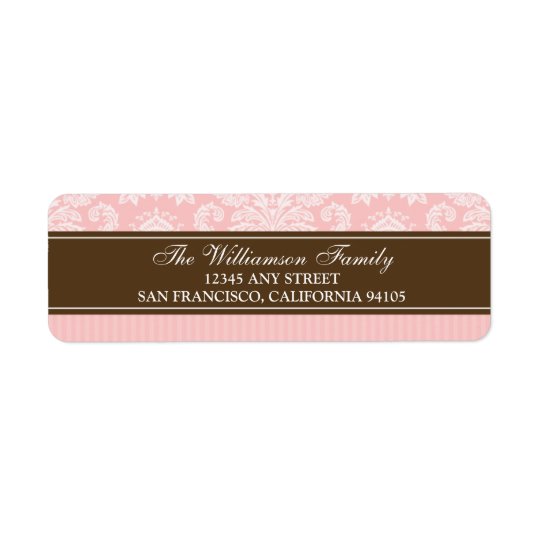 Wall Frames Holiday Return Address Labels (pink)