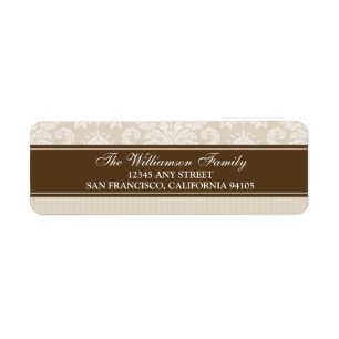 Wall Frames Holiday Return Address Labels (taupe)