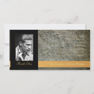 Wall H Photo Sympathy Thank You Photo Card