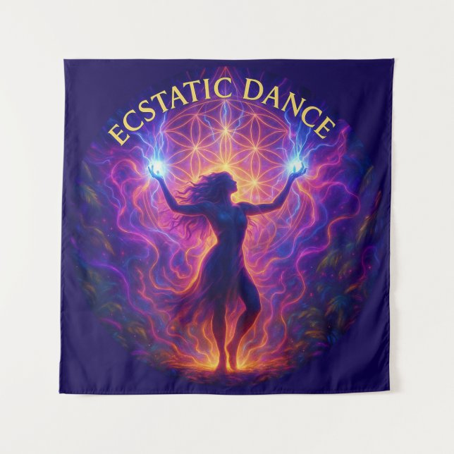 Wall Hanging Ecstatic Dance – Energy & Movement Tapestry (Front)