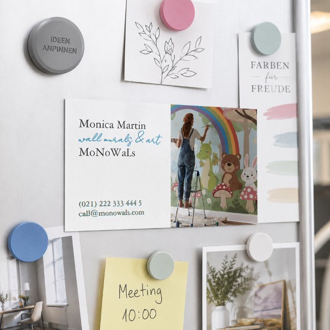 Wall Mural Painter  Magnetic Business Card (magnetic cards are quite useful and easy to be placed on metal )