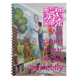 Wall mural painter shop sign notebook