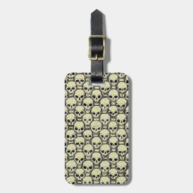 Wall o’ Skulls Luggage Tag (Front Vertical)
