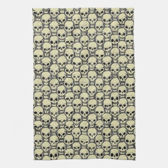 Wall o’ Skulls Tea Towel (Vertical)