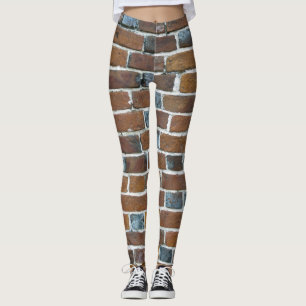 Wall of Bricks background Leggings