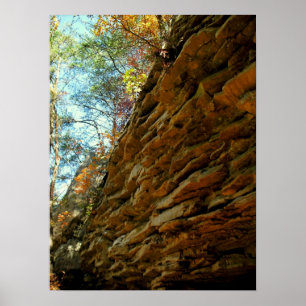 Wall of Layered Rocks Poster