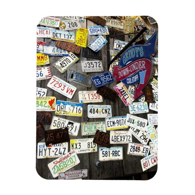 Wall of License Plates Magnet (Vertical)