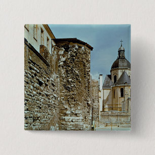 Wall of Philippe Auguste rue des Jardins 15 Cm Square Badge
