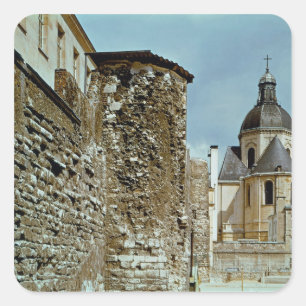 Wall of Philippe Auguste  rue des Jardins Square Sticker