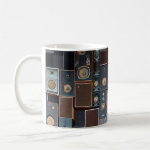 Wall of speakers coffee mug