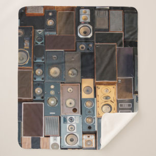 Wall of speakers sherpa blanket