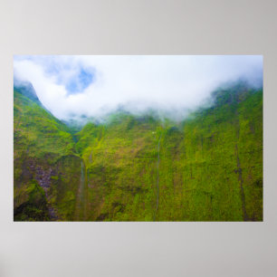 Wall of Tears, Mount Waialeale, Kauai, Hawaii Poster