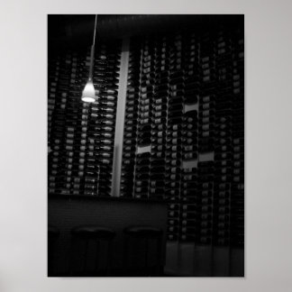 wall of wine poster