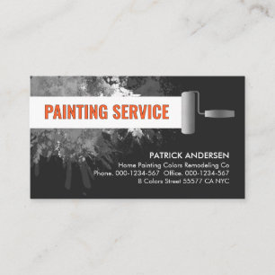 Wall Paint Splatter New Painting Business Card