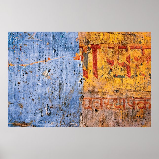 Wall painted graffiti devanagari poster (Front)