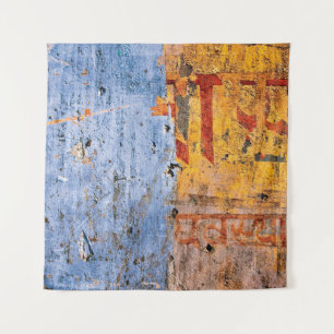 Wall painted graffiti devanagari tapestry