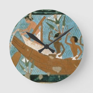 Wall painting from the tomb of Ipuy, Thebes, depic Round Clock