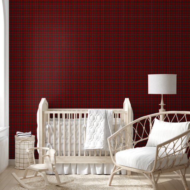 Wall Paper - Deep Red and Green Tartan (Kids)