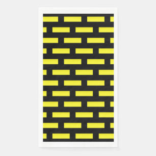 Wall Pattern Black and Yellow Napkin
