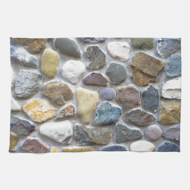 Wall pebble pattern tea towel (Horizontal)