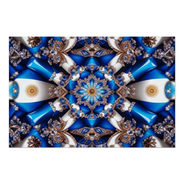 Wall poster with Argentinian Colours Design (Front)