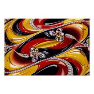 Wall poster with Belgian Colours Design