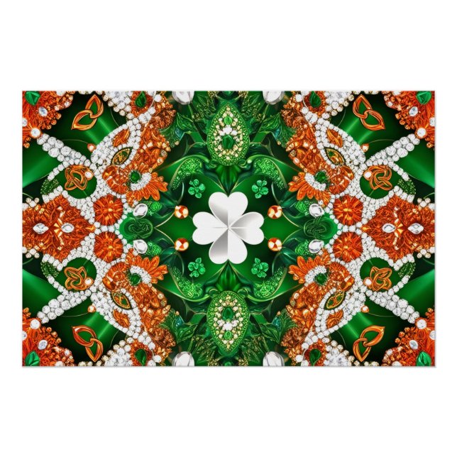 Wall poster with Irish Colours Design (Front)