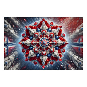 Wall poster with Norway Colours Design
