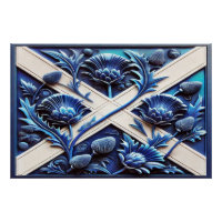 Wall poster with Scottish Thistles Design