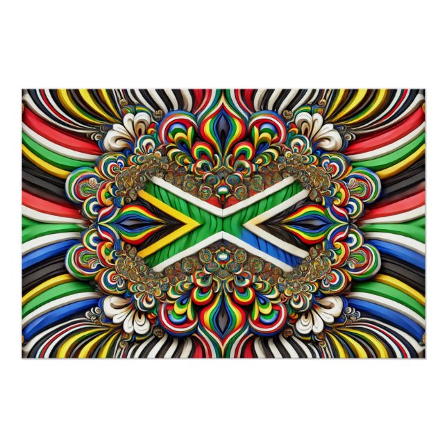 Wall poster with South African Colours Design (Front)