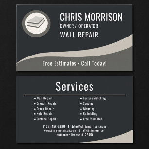 Wall Repair Professional Business Card