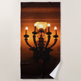 Wall Sconce Antique Aesthetic Beach Towel