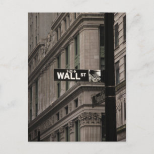 Wall St New York Postcard