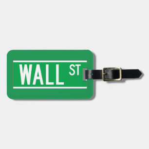 Wall St., New York Street Sign Luggage Tag