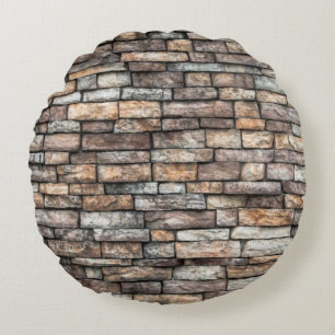 Wall stone wall brick wall round cushion