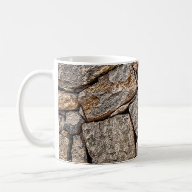 Wall stones masonry rocks coffee mug (Left)