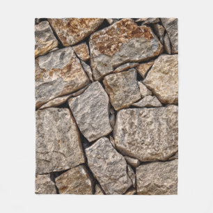 Wall stones masonry rocks fleece blanket