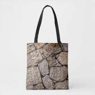 Wall stones masonry rocks tote bag