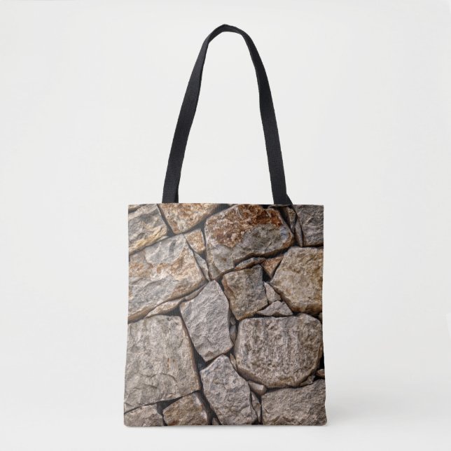 Wall stones masonry rocks tote bag (Front)