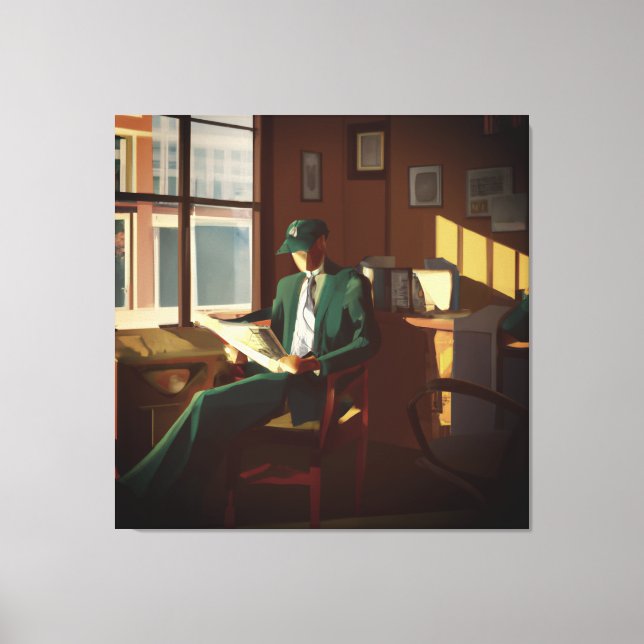 Wall Street Analyst Canvas Print (Front)