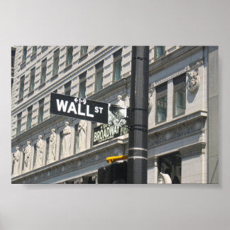 Wall Street and Broadway, New York City Poster