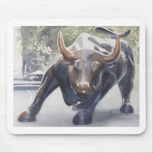 Wall Street Bull by Paul Jackson Mouse Pad