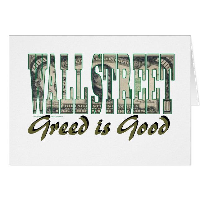 Wall Street/ Greed is Good (Front Horizontal)