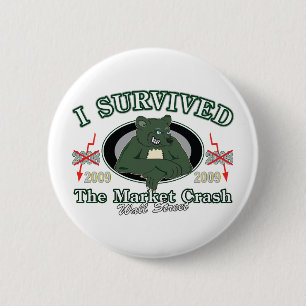 Wall-Street/I Survived the Market Crash 6 Cm Round Badge