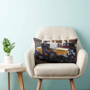Wall Street Investor Selling Auto After Crash 1929 Lumbar Cushion