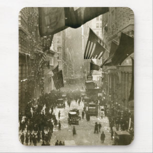 Wall Street Party, end of WW1, 1918 Mouse Pad