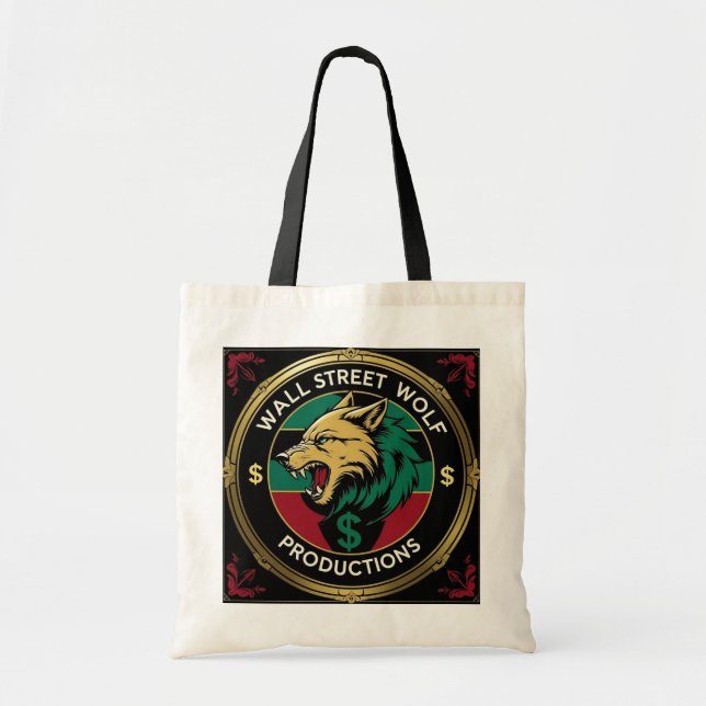 Wall Street Wolf Tote Bag (Front)