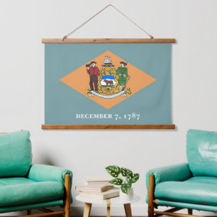 Wall tapestry with flag of Delaware, U.S.A.