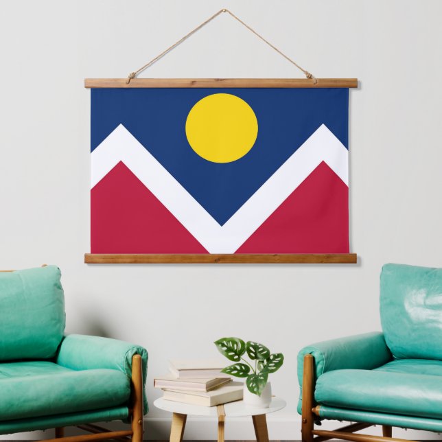 Wall tapestry with flag of Denver, Colorado, U.S. (Living Room)