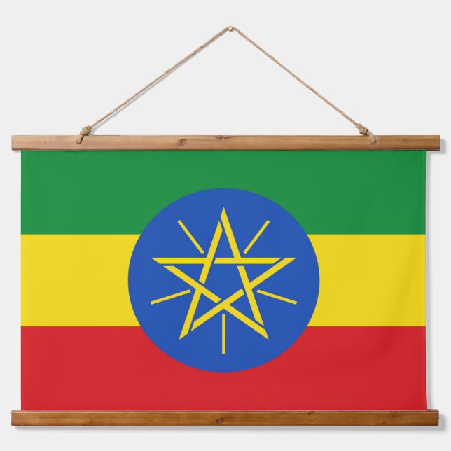 Wall Tapestry with flag of Ethiopia (Front)